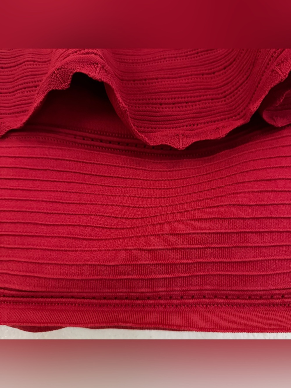 Anthropologie knit ruffle tub top- teaberry - Picture 7 of 10